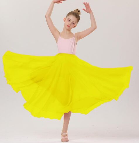 720 Degrees Tencel Wrap Dress Gradual Color Tencel Ballet Modern Dance Girl Performing Practice Skirt in Saudi Arabia