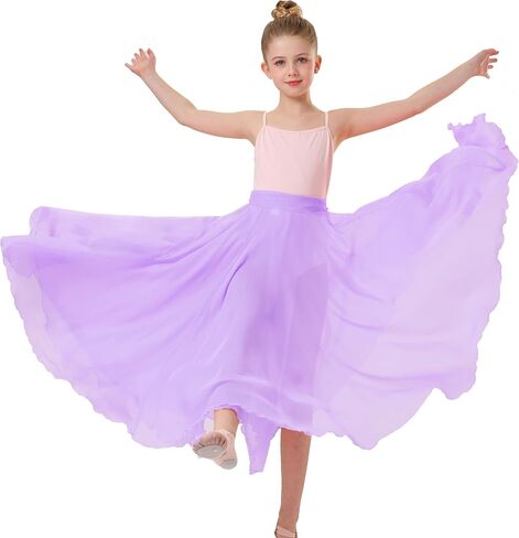 720 Degrees Tencel Wrap Dress Gradual Color Tencel Ballet Modern Dance Girl Performing Practice Skirt in Saudi Arabia
