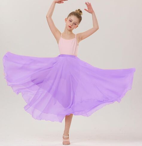 720 Degrees Tencel Wrap Dress Gradual Color Tencel Ballet Modern Dance Girl Performing Practice Skirt in Saudi Arabia