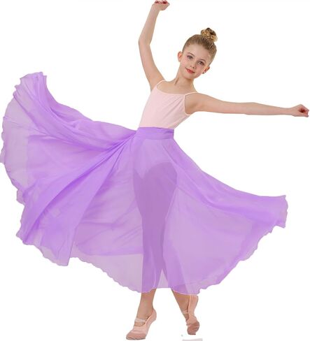 720 Degrees Tencel Wrap Dress Gradual Color Tencel Ballet Modern Dance Girl Performing Practice Skirt in Saudi Arabia