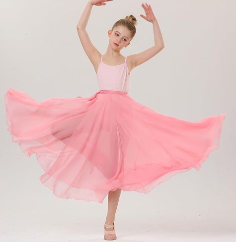 720 Degrees Tencel Wrap Dress Gradual Color Tencel Ballet Modern Dance Girl Performing Practice Skirt in Saudi Arabia