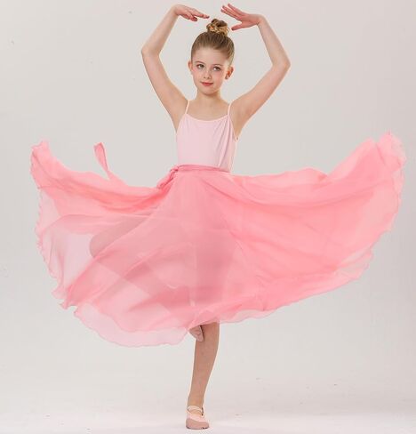 720 Degrees Tencel Wrap Dress Gradual Color Tencel Ballet Modern Dance Girl Performing Practice Skirt in Saudi Arabia