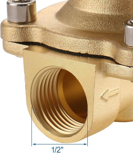 Baomain Pneumatic 1/2 Inch 12V/24V/110V/220V Normally Open 2 Way Brass Electric Solenoid Valve for Water,Air 2W-160-15K (DC 24V) in Saudi Arabia