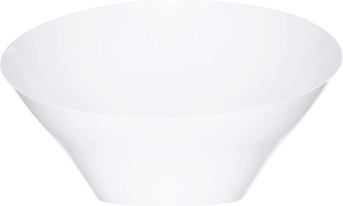 PLASTICPRO Disposable Angled Plastic Bowls Round Small Serving Bowl, Elegant for Party's, Snack, or Salad Bowl, White, Pack of 8 in Saudi Arabia