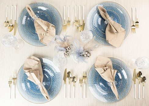 PLASTICPRO 32 Piece Combo Plates Set includes 16-7'' inch Plates & 16-10'' inch Plates Black Plastic PartyPlates Premium heavyweight Elegant, Disposable, Tableware, Dishes, in Kuwait