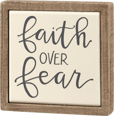 Primitives by Kathy Inset Box, Hand Illustrated Design Home Décor Sign, Cream in Kuwait