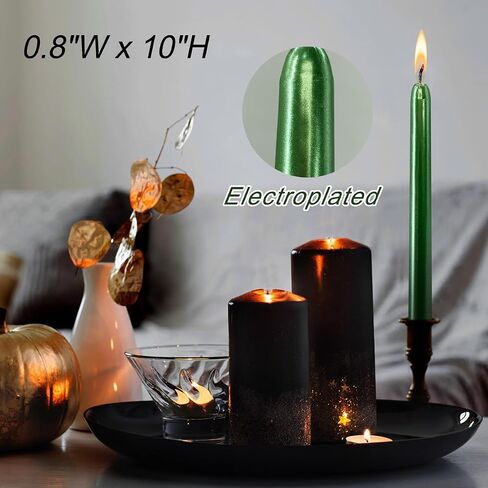 12 Pack 10 Inch Shiny White Dripless Taper Candles, 100% Soy, Non Toxic, for Home Decor, Wedding, Family Gathering, Music Festival, Restaurants, Yoga & Meditation in Saudi Arabia