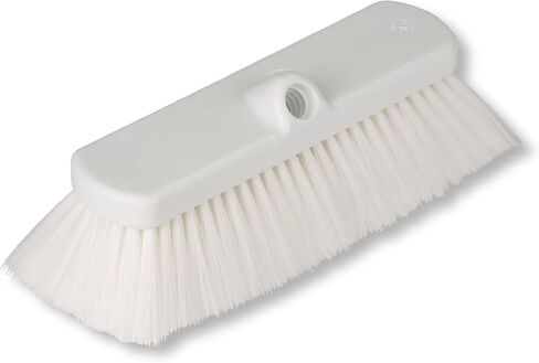 SPARTA 41278EC02 Flo-Thru Plastic Wall Scrub Brush, Equipment Brush With Soft Nylex Bristles For Industrial Kitchens, Hospitals, Commercial Cleaning, 4 Inches, White, (Pack of 12) in Saudi Arabia