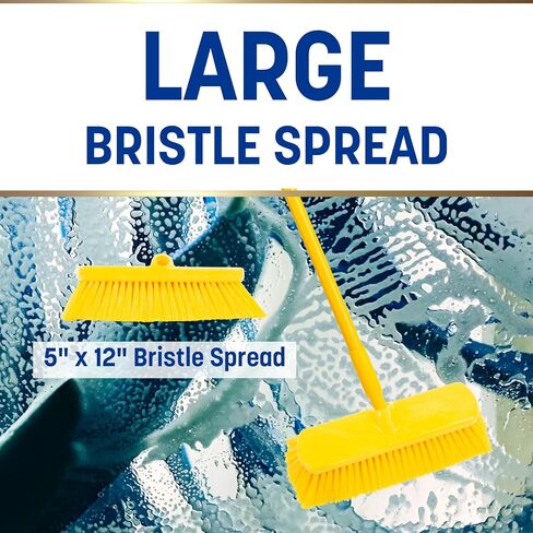 SPARTA 41278EC02 Flo-Thru Plastic Wall Scrub Brush, Equipment Brush With Soft Nylex Bristles For Industrial Kitchens, Hospitals, Commercial Cleaning, 4 Inches, White, (Pack of 12) in Saudi Arabia