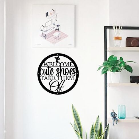 Decoration Wall Art Home Decor - Merry Christmas Deer Decor Wall Art Welcome Decor Signs for Home and Office Decorative Entry Sign Garden/Kitchen/Bedroom (Black, Modern Style) 12inch in Saudi Arabia