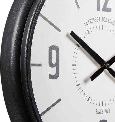 La Crosse Clock 404-3041C 16 بوصة سوليفان أسود صناعي كوارتز ساعة حائط تناظرية in Kuwait