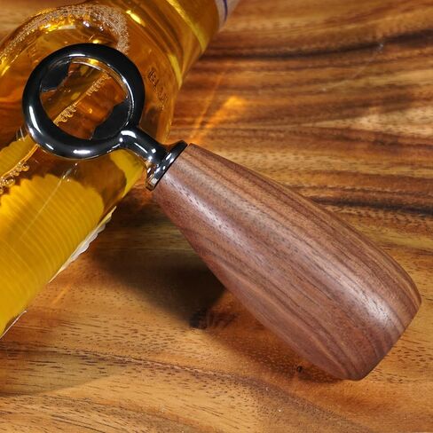 Wooden Bottle Opener: Unique Beer Opener, Beverage Opener with Wooden Handle Easy to Use for Family, Bartenders, Camping and Picnic in Saudi Arabia