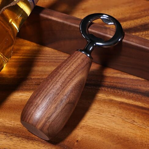Wooden Bottle Opener: Unique Beer Opener, Beverage Opener with Wooden Handle Easy to Use for Family, Bartenders, Camping and Picnic in Saudi Arabia