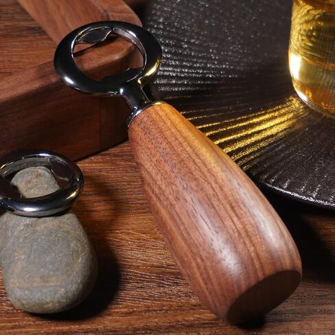 Wooden Bottle Opener: Unique Beer Opener, Beverage Opener with Wooden Handle Easy to Use for Family, Bartenders, Camping and Picnic in Saudi Arabia