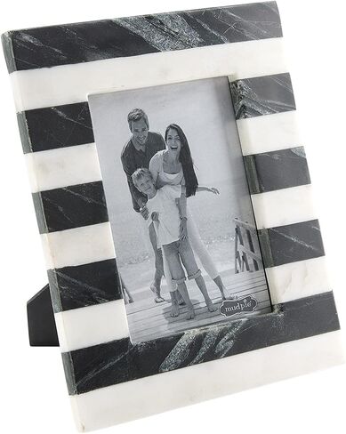 Mud Pie Black and White Marble Frame, 5 x 7 in Saudi Arabia
