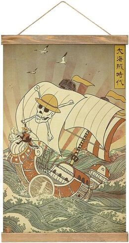 Anime Posters Wall Hanging Scroll Wooden Frame Poster Canvas Wall Art For Bedroom Decor 13x20in in Saudi Arabia