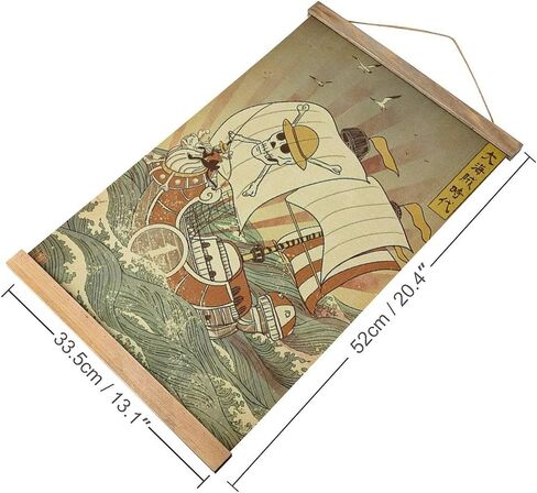 Anime Posters Wall Hanging Scroll Wooden Frame Poster Canvas Wall Art For Bedroom Decor 13x20in in Saudi Arabia