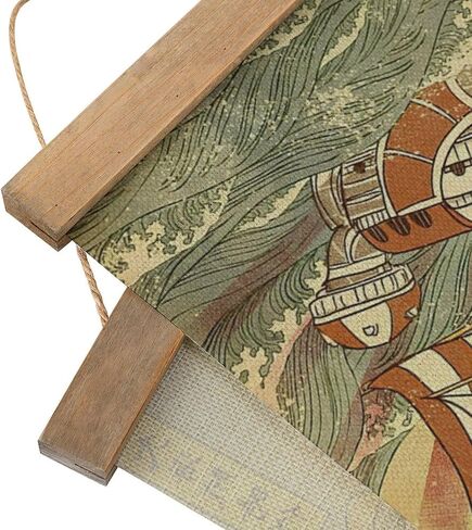 Anime Posters Wall Hanging Scroll Wooden Frame Poster Canvas Wall Art For Bedroom Decor 13x20in in Saudi Arabia