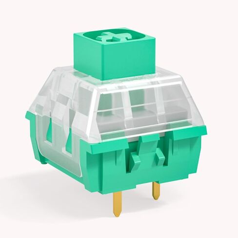 Kailh Tactile Clicky Keyboard Switches,3 Pin 45gf Glazed Green Mechanical Switches Compatible for MX (45pcs) in Saudi Arabia