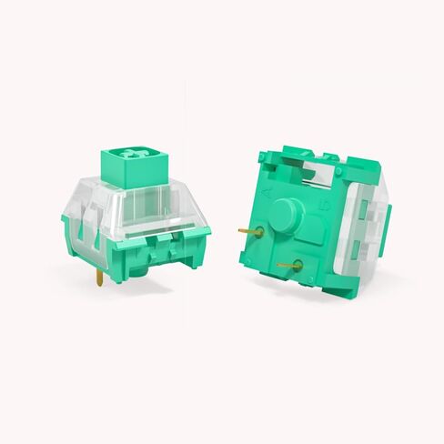 Kailh Tactile Clicky Keyboard Switches,3 Pin 45gf Glazed Green Mechanical Switches Compatible for MX (45pcs) in Saudi Arabia