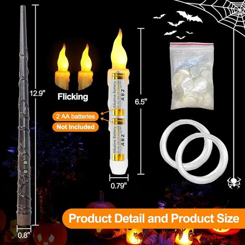 20 شمعة عائمة مع عصا التحكم عن بعد، ديكورات الهالوين شموع معلقة سحرية، ضوء وامض دافئ يعمل بالبطارية لهدايا هاري بوتر، شمعة شجرة عيد الميلاد، ديكور حفلات الزفاف وأعياد الميلاد in Kuwait