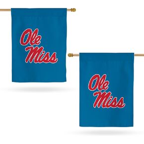 Desert Cactus University of Mississippi Flag Double Sided 3-Ply Rebels Ole Miss U of M Flag Banners 100% Polyester Indoor Outdoor Flags (House Flag C)