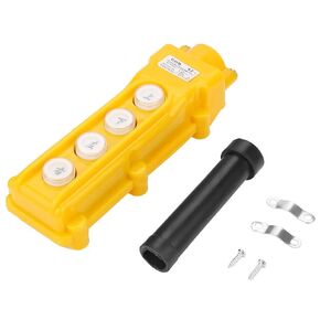 Hoist Switch Control, Crane Chain Hoist 4-Channel Push Button Switch Lifting Pendant Rainproof Controller