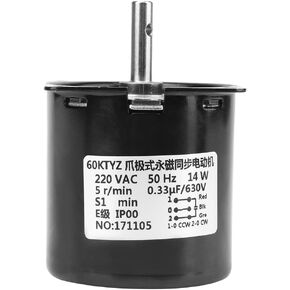 Synchronous Motor 220V Gear Motor Box Replacement 60KTYZ for Electric Advertisement, Electric Screen Machine(5R/Min)
