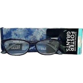 Foster Grant Women's Kayleen blu Reading Glasses w/case +1.25