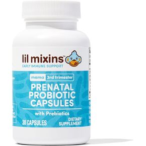 Lil Mixins Early Allergen Prenatal Probiotics Supplement for Women & Baby | for Immune Support & Feminine Health | L Rhamnosus & Acidophilus | Capsules, 1 Month Supply