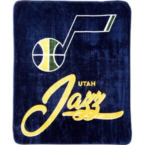 Northwest NBA Utah Jazz Unisex-Adult Raschel Throw Blanket, 50" x 60", Signature