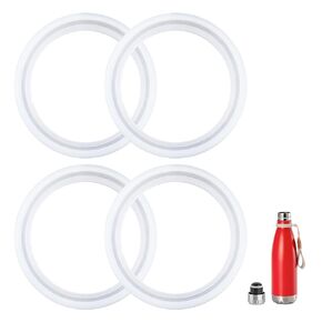 4 Pack Replacement Silicone Sealing Rings Gaskets for 9 oz,12 oz,17 oz Vacuum Insulated Cola Shape Water Bottle Lids