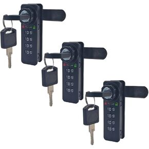 N/A Puyueo Mechanical Code Lock Digital Combination Lock Combination Cam Lock Cabinet Password Lock with Keys (3 Sets) Black 7.7CMX2.4CM