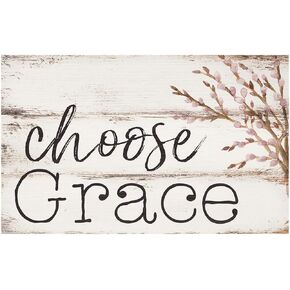 اختر Grace Whitewash 17 x 10.5 لافتة جدارية على شكل لوح خشبي in Kuwait