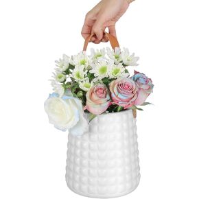 Plastic Vases for Flowers，Thickened Morden vases for Tables Centerpieces, vase for Home Decor, Crystal,Colorful and Clear Rose Large Vases Christmas Day Gifts (white)