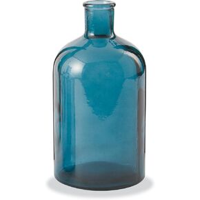 Mud Pie Spanish Recycled Glass Vase, One Size, Blue