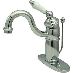Kingston Brass KB1408PL Victorian Mono Block Lavatory Faucet, Brushed Nickel