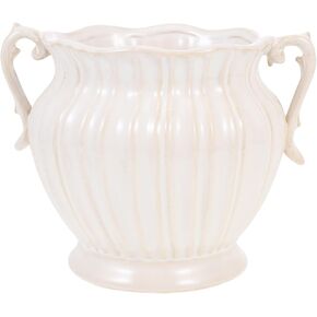 Farmhouse Ceramic Vase with Handle Rustic Jug Flower Vase Floral Arrangement Container Desktop Vase Office Wedding Home Decoration in Saudi Arabia
