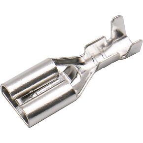 Baomain Female Spade Quick Splice Crimp Terminals 6.3mm Crimp connector Non insulated Pack of 200
