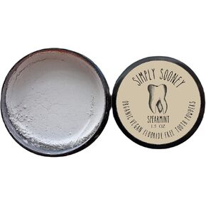 Remineralizing Vegan Mineral Tooth Powder I Spearmint Formula I Natural Whitening I Stronger Teeth 1.5oz (1.5oz jar)