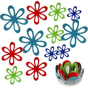 Felt Pan Separators, Set of 20 & 4 Different Sizes, Flower Glass Bowl Separators/Dish Separators Protectors/Pan Separator for Stacking and Protecting Glassware, Cookware and More