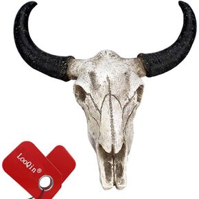 NEBAISEN Simulation 3D Animal Cow Skull Head Resin Wall Hanging Artwork Room Wall Decoration Nordic Style Props Wall Hanging Ornament