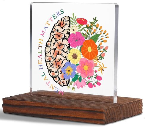 I Can Control Psychology Student Graduation Gift Clear Desk Decor Signs, Psychologist Gifts for Students, School Counselor Teacher Mental Health Awareness Therapist Office Decor Plaque TZD65 in Kuwait