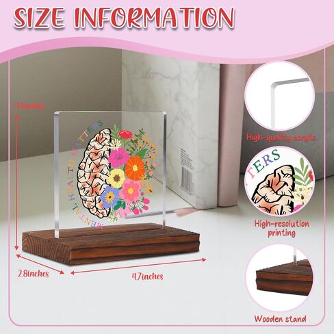 I Can Control Psychology Student Graduation Gift Clear Desk Decor Signs, Psychologist Gifts for Students, School Counselor Teacher Mental Health Awareness Therapist Office Decor Plaque TZD65 in Kuwait