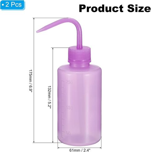 PATIKIL 150ml Wash Bottle, 2pcs Plastic Squeeze Bottle Narrow Mouth Bottle Watering Tools Foam Bottle for Green Soap Cleaning Washing Irrigation, Black in Saudi Arabia