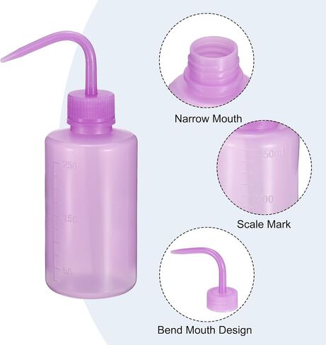 PATIKIL 150ml Wash Bottle, 2pcs Plastic Squeeze Bottle Narrow Mouth Bottle Watering Tools Foam Bottle for Green Soap Cleaning Washing Irrigation, Black in Saudi Arabia