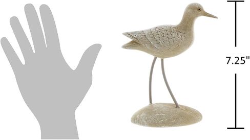 مجموعة الجسر الدائمة تان الراتنج الشكل Shorebird - تمثال الطيور الشاطئ سطح الطاولة ديكور الشاطئ لمنزل البحيرة، ديكور ساحلي - لهجات ديكور المحيط للمنزل in Saudi Arabia