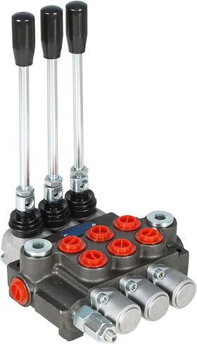 صمام التحكم الاتجاهي الهيدروليكي 3 بكرة 13 GPM 3600 PSI منافذ BSPP، صمام هيدروليكي مزدوج الفعل قابل للتعديل يناسب لوادر الجرارات الصغيرة in Saudi Arabia
