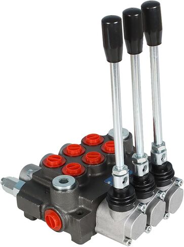 صمام التحكم الاتجاهي الهيدروليكي 3 بكرة 13 GPM 3600 PSI منافذ BSPP، صمام هيدروليكي مزدوج الفعل قابل للتعديل يناسب لوادر الجرارات الصغيرة in Saudi Arabia