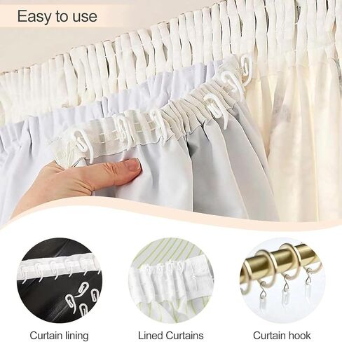 20 Pcs Openable Curtain Rings and Hooks,Curtain Rod Rings, Hanging Rings Hooks Metal with Plastic Hooks for Window Rods, Decorative Drapery(Silver,50mm) in Saudi Arabia